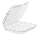 Inline Plastics Essentials ValuPack Clear PETE Container, 7 7/8 x 6 3/4 x 2 1/16 inch -- 200 per case.