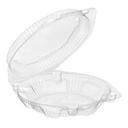 Inline Plastics Clear Polyethylene Terephthalate Round Hinged Pie Container, 8 inch -- 200 per case