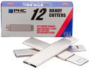 Pacific Handy Cutter Aluminum Brushed Metal Handy Cutter -- 12 per case