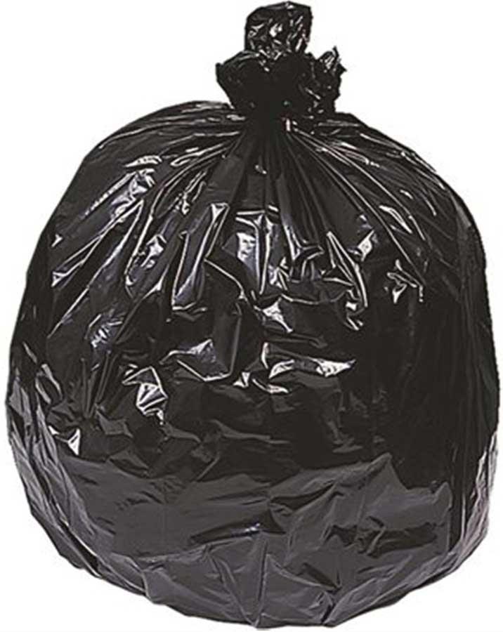 Black Perforated Trash Bags - 24x32" 0.35 Mil Low Density Can Liners (500 Count Case)