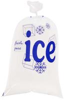 Saneck Clear 1.25 Mil Stock Print Ice Bags with Twist Ties, 10 Pound Capacity -- 1000 per case