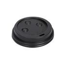Prime Source Polystyrene Black Lid for 10/12/16/20/24 Ounce Hot Cup -- 1000 per case