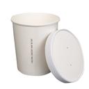 Prime Source White Paper Food Cup with Lid, 32 Ounce Capacity -- 250 per case