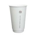 Prime Source White Paper Double Wall Hot Cup, 16 Ounce Capacity -- 500 per case