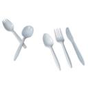 Prime Source Medium Weight Polystyrene White Individually Wrapped Fork -- 1000 per case