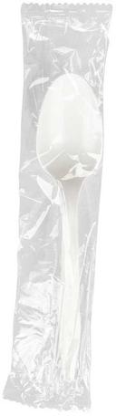 Bunzl Prime Source Medium Weight Polypropylene Wrapped White Teaspoon -- 1000 per case
