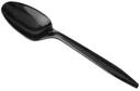 Bunzl Prime Source Medium Weight Polypropylene Disposable Black Teaspoon - Bulk Pack -- 1000 per case