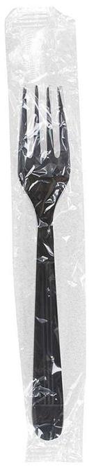 Bunzl Prime Source Economy Heavy Weight Polypropylene Black Fork -- 1000 per case