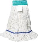 Prime Source Bulldog Large Cotton Synthetic Blend 4-Ply White Loop-End Wet Mop Head -- 12 per case
