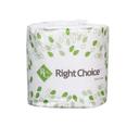 Right Choice White Paper 2-Ply Small Standard Bath Tissue, 4.1 x 3.1 inch -- 96 rolls per case