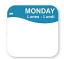 Daymark Movemark Blue/White Paper Monday Label, 0.75 x 0.75 inch -- 2000 per roll