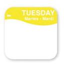 Daymark Movemark Yellow Paper Tuesday Label, 0.75 x 0.75 inch -- 2000 per roll