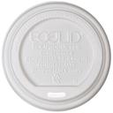 Eco Products EcoLid White Renewable and Compostable Hot Cup Lid fits 10-20 Ounce Hot Cups -- 800 per case
