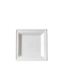 Eco-Products Vanguard No PFAS White Sugarcane Compostable Square Plate, 6 inch -- 500 per case.