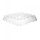 WorldView Clear Square Sugarcane Bagasse Lid Only, 9 inch -- 200 per case
