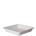 Eco-Products WorldView Compostable White Square Sugarcane Take-Out Container, 9 inch -- 200 per case.