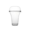 Fineline Settings Super Sips Clear 95MM PET No-Hole Dome Lid Fits 8 and 10 Ounce Dessert Cups -- 1000 per case