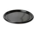 Fineline Settings Platter Pleaser Black Plastic Round Thermoform Tray, 16 inch -- 25 per case