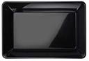 Fineline Black Polypropylene Rectangular Tray, 10 x 14 inch -- 25 per case