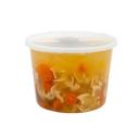 Fineline Settings Fineline Clear Polypropylene Deli Container with Lid, 64 Ounce Capacity -- 120 per case