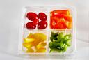 Lacerta Group Clear PET 4 Compartment Insert for Medium Square Bowl, 5.22 x 5.22 x 1.01 inch -- 1035 per case