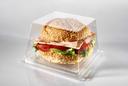Lacerta Clear Polyethylene Terephthalate Square Large Lid Only -- 260 per case