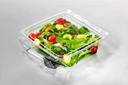 Lacerta Clear Polyethylene Terephthalate Salad Container with Side Car -- 180 per case