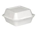 EcoSystems White Formulated Molded Fiber Clamshell Container, 6 inch -- 500 per case