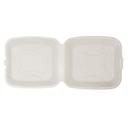 EcoSystems White Formulated Molded Fiber Clamshell Container, 8 inch -- 200 per case
