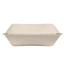 EcoSystems Kraft 1 Compartment Formulated Molded Fiber Hinged Clamshell Container, 9 inch -- 200 per case.
