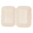 EcoSystems Kraft Formulated Molded Fiber Clamshell Container, 9 x 6 inch -- 250 per case.