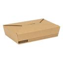 EcoSystems PLA Kraft Number 2 Compostable Paperboard Take Out Box, 7.75 x 5.50 x 1.87 inch -- 200 per case