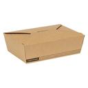 EcoSystems PLA Kraft Number 3 Compostable Paperboard Take Out Box, 7.62 x 5.37 x 2.50 inch -- 200 per case