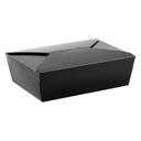 EcoSystems Number 3 Poly Coated Black Paperboard SBS Take Out Box, 7.63 x 5.38 x 2.5 inch -- 200 per case