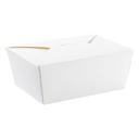 EcoSystems Number 4 Poly Coated White Paperboard SBS Take Out Box, 7.75 x 5.5 x 3.5 inch -- 160 per case