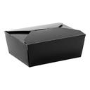 EcoSystems Poly Coated Black Number 8 Paperboard SBS Take Out Box, 6.00 x 4.75 x 2.50 inch -- 300 per case