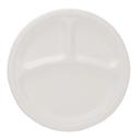 EcoSystems White 3 Compartment Molded Fiber Plate, 10 inch -- 500 per case