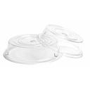 Cambro Camwear Round Clear No Hole Plate Camcover, 10 3/16 inch Inside Diameter -- 12 per case