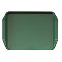 Cambro Sherwood Green Fast Food Tray with Handles, 12 x 17 inch -- 24 per case