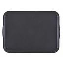 Cambro Camwear Rectangular Smoked Metal Non Skid Tray with Handles, 14 x 18 inch -- 12 per case