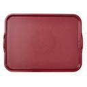 Cambro Camwear Rectangular Dark Cranberry Non Skid Tray with Handles, 14 x 18 inch -- 12 per case