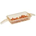 Cambro H-Pan Amber High Heat Food Pan with Double Handle, 2 1/2 inch Pan Depth -- 6 per case
