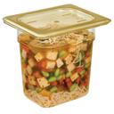 Cambro H-Pan One Eighth Size Amber High Heat Food Pan, 6 inch Pan Depth -- 6 per case