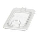 Cambro Camwear Ninth Size Clear Solid Fliplid for Food Pan, 4 1/4 x 6 15/16 inch -- 6 per case