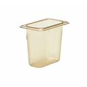 Cambro H-Pan One Ninth Size Amber High Heat Food Pan, 4 inch Pan Depth -- 6 per case