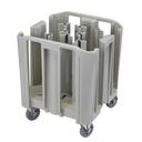 Cambro S Series Speckled Gray Compact Adjustable Dish Caddy, 8 Towers