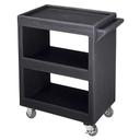 Cambro Slate Blue Open Sides Standard Service Cart with 3 inch Fixed and Swivel Casters, 28 x 32 1/4 x 16 inch