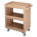 Cambro Coffee Beige Open Sides Standard Service Cart with 5 inch Fixed and Swivel Casters, 33 1/4 x 34 5/8 x 20 inch