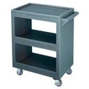 Cambro Granite Gray Open Sides Standard Service Cart with 5 inch Fixed and Swivel Casters, 33 1/4 x 34 5/8 x 20 inch