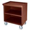 Cambro Black Open Sides Standard Service Cart with 5 inch Fixed and Swivel Casters, 37 1/4 x 34 5/8 x 21 1/2 inch